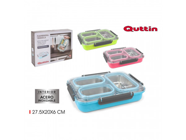 Termobox na jedlo Quttin 2182, trojdielný