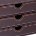 Zásuvkový box z umelej kože RD2738, hnedá
