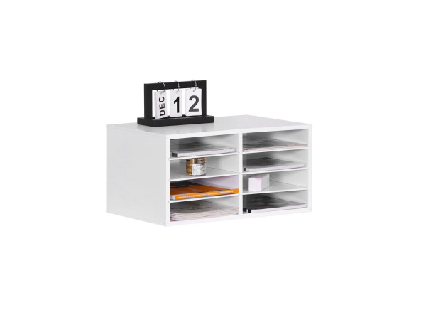 Bambusový zásobník na dokumenty s 8 priehradkami RD51507, biela Bambusový zásobník na dokumenty s 8 priehradkami RD51507, biela