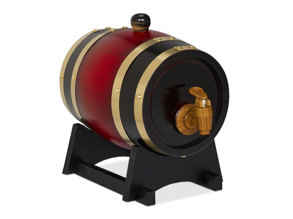 Drevený sud na uskladnenie alkoholu, RD49122 červená Drevený sud na uskladnenie alkoholu, RD49122 červená