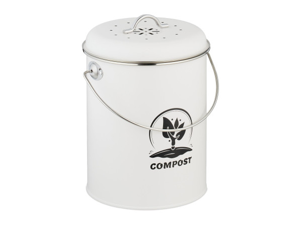 Kompostovacie vedro s filtrom na zápach 5,5l RD51222, biela Kompostovacie vedro s filtrom na zápach 5,5l RD51222, biela