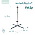 Kovový nosič pre 4 pneumatiky RD53025, sivá Kovový nosič pre 4 pneumatiky RD53025, sivá