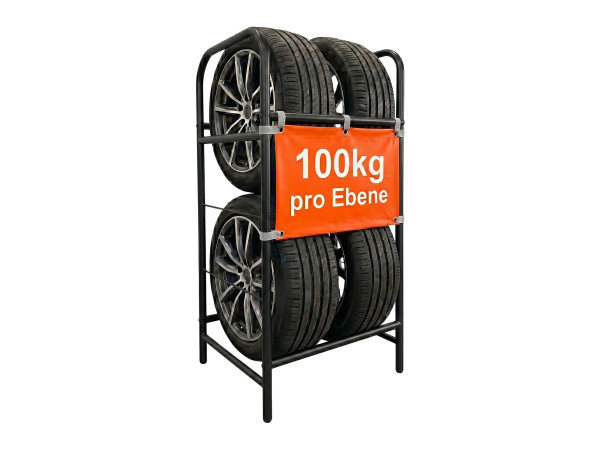 Kovový stojan pre 4ks pneumatík RD53172, čierna Kovový stojan pre 4ks pneumatík RD53172, čierna