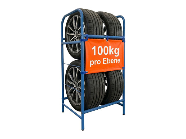 Kovový stojan pre 4ks pneumatík RD53172, modrá