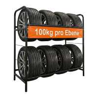 Kovový stojan pre 8ks pneumatík RD53172, čierna