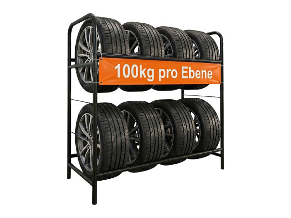 Kovový stojan pre 8ks pneumatík RD53172, čierna Kovový stojan pre 8ks pneumatík RD53172, čierna