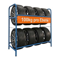 Kovový stojan pre 8ks pneumatík RD53172, modrá