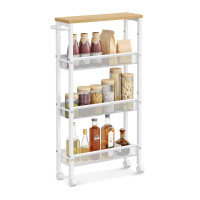 Kuchynský vozík so 4 úrovňami 13cm RD52111, biela Kuchynský vozík so 4 úrovňami 13cm RD52111, biela