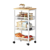 Kuchynský vozík so 4 úrovňami 22cm RD52111, biela Kuchynský vozík so 4 úrovňami 22cm RD52111, biela