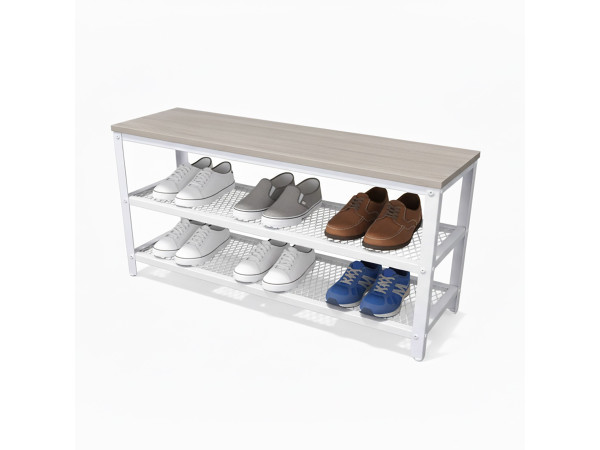 Lavica na topánky s 2 úrovňami XL RD52250, biela Lavica na topánky s 2 úrovňami XL RD52250, biela