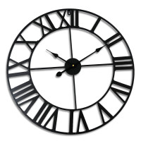 Nástenné hodiny s rímskymi číslicami RD51838, čierna 60cm Nástenné hodiny s rímskymi číslicami RD51838, čierna 60cm