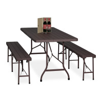 Set skladacieho záhradného nábytku RD49587, hnedá Set skladacieho záhradného nábytku RD49587, hnedá