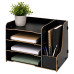 Stolový organizér na dokumenty a časopisy RD54014, čierna Stolový organizér na dokumenty a časopisy RD54014, čierna