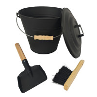 Vedro na popol s kefou a lopatou 10l RD52571