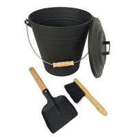 Vedro na popol s kefou a lopatou 15l RD52571