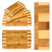 Bambusové dosky na krájanie so stojanom, pruhované