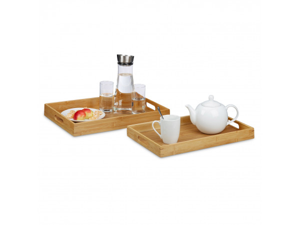 Servírovacie stolíky, Bamboo sada 2 ks, RD0234 Servírovacie stolíky, Bamboo sada 2 ks, RD0234