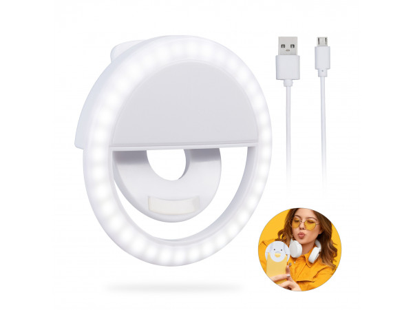 Selfie LED svetlo RD7007, biele Selfie LED svetlo RD7007, biele