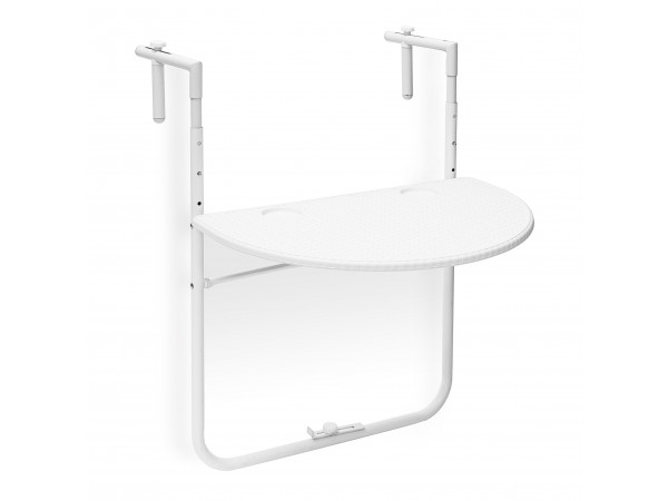 Balkónový závesný stôl Bastian skladací biely rd0054
