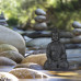Soška sediaci Buddha, RD5657 18 cm, čierna Soška sediaci Buddha, RD5657 18 cm, čierna