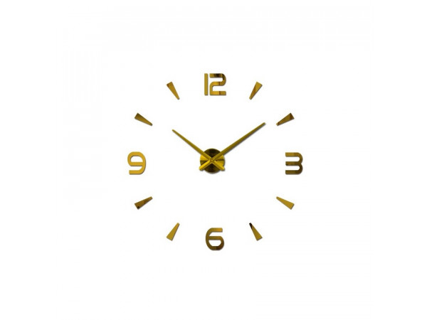 3D Nalepovacie hodiny DIY Clock XL Novo 80-120cm, zlatá 3D Nalepovacie hodiny DIY Clock XL Novo 80-120cm, zlatá