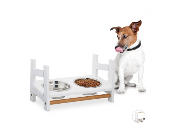 Stojan na misky pre psa, biela RD27507 S Stojan na misky pre psa, biela RD27507 S