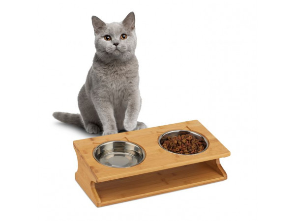 Dvojitá miska na kŕmenie pre mačky a malé psy, RD28860  