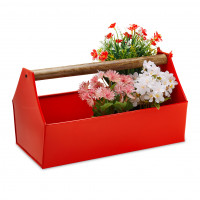 Kvetinový box s rukoväťou RD6998, červená 