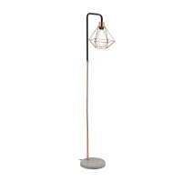 Medená stojaca lampa s diamantovým tienidlom, RD24800 Medená stojaca lampa s diamantovým tienidlom, RD24800