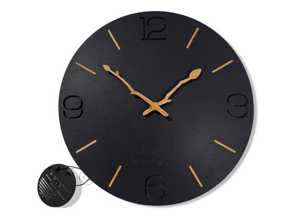 Nástenné hodiny Branch Flexistyle z210c, 30cm čierna Nástenné hodiny Branch Flexistyle z210c, 30cm čierna
