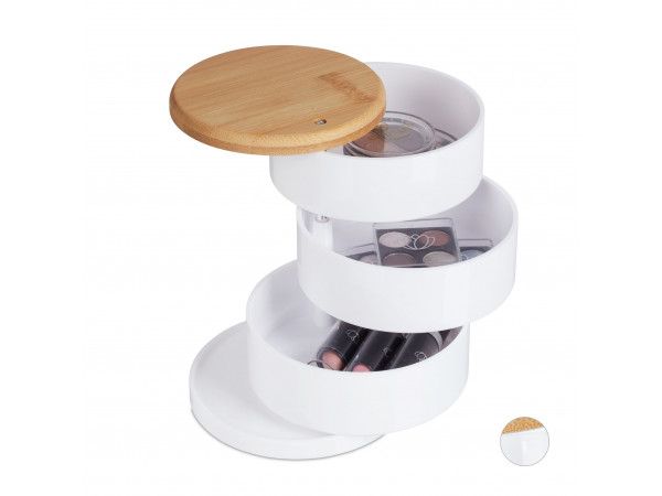Organizér na make-up s 3 priehradkami RD2079, biela Organizér na make-up s 3 priehradkami RD2079, biela