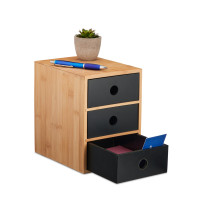 Organizér na písacie potreby s 3 zásuvkami RD48006, čierny Organizér na písacie potreby s 3 zásuvkami RD48006, čierny