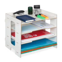 Organizér na stôl s úložnými priehradkami RD42750, biela Organizér na stôl s úložnými priehradkami RD42750, biela