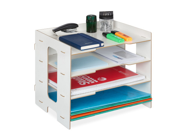 Organizér na stôl s úložnými priehradkami RD42750, biela Organizér na stôl s úložnými priehradkami RD42750, biela