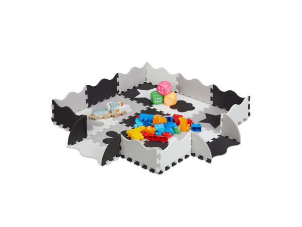 Podložka puzzle s okrajom, RD37476 šedá Podložka puzzle s okrajom, RD37476 šedá