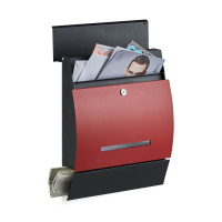 Poštová schránka s priehradkou na noviny RD20774, červená