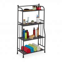 Regál so 4 policami RD9959, čierna Regál so 4 policami RD9959, čierna
