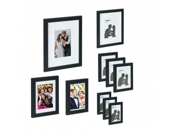 Sada 10 rámov na fotografie RD26980, čierna Sada 10 rámov na fotografie RD26980, čierna