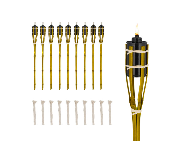 Sada 10 ks bambusových fakli 70cm RD45129, žltá Sada 10 ks bambusových fakli 70cm RD45129, žltá