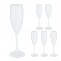 Sada 6ks plastových pohárov na šampanské RD44223