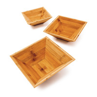Sada 3 dekoratívnych bambusových misiek RD18878