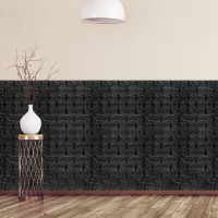Samolepiace 3D panely s tehlovým vzhľadom RD26763, čierna 10ks Samolepiace 3D panely s tehlovým vzhľadom RD26763, čierna 10ks