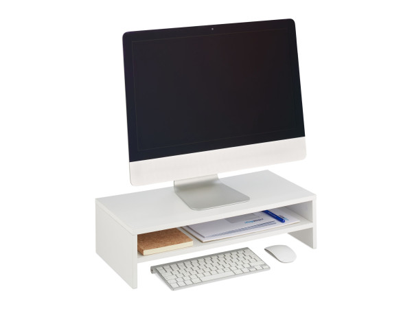 Stojan na monitor s policou, biela RD47341 Stojan na monitor s policou, biela RD47341