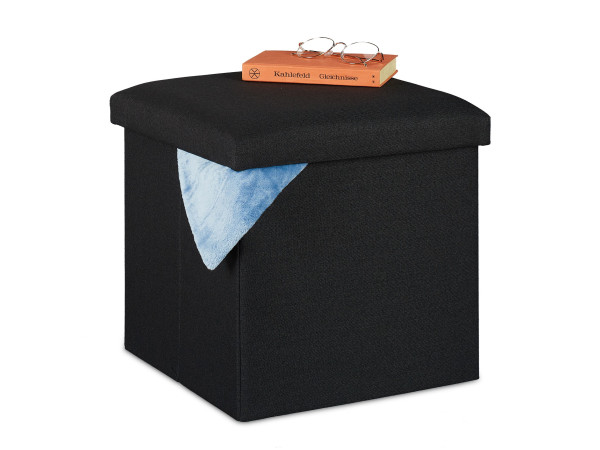 Taburetka s úložným priestorom RD31615, čierna Taburetka s úložným priestorom RD31615, čierna