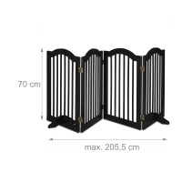 Schodisková zábrana čierna, RD39205 4 dielna 70cm