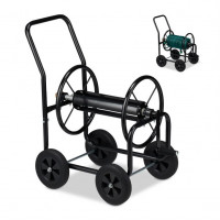 Kovový vozík na hadicu, čierny RD29546 