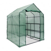 Fóliový skleník s policami zelený 195cm x 140cm, RD18889