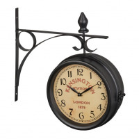 Staničné hodiny obojstranné RD39586 čierna, 22cm Staničné hodiny obojstranné RD39586 čierna, 22cm