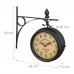 Staničné hodiny obojstranné RD39586 čierna, 22cm Staničné hodiny obojstranné RD39586 čierna, 22cm
