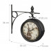 Staničné hodiny obojstranné Paris RD39584 čierna, 22cm Staničné hodiny obojstranné Paris RD39584 čierna, 22cm